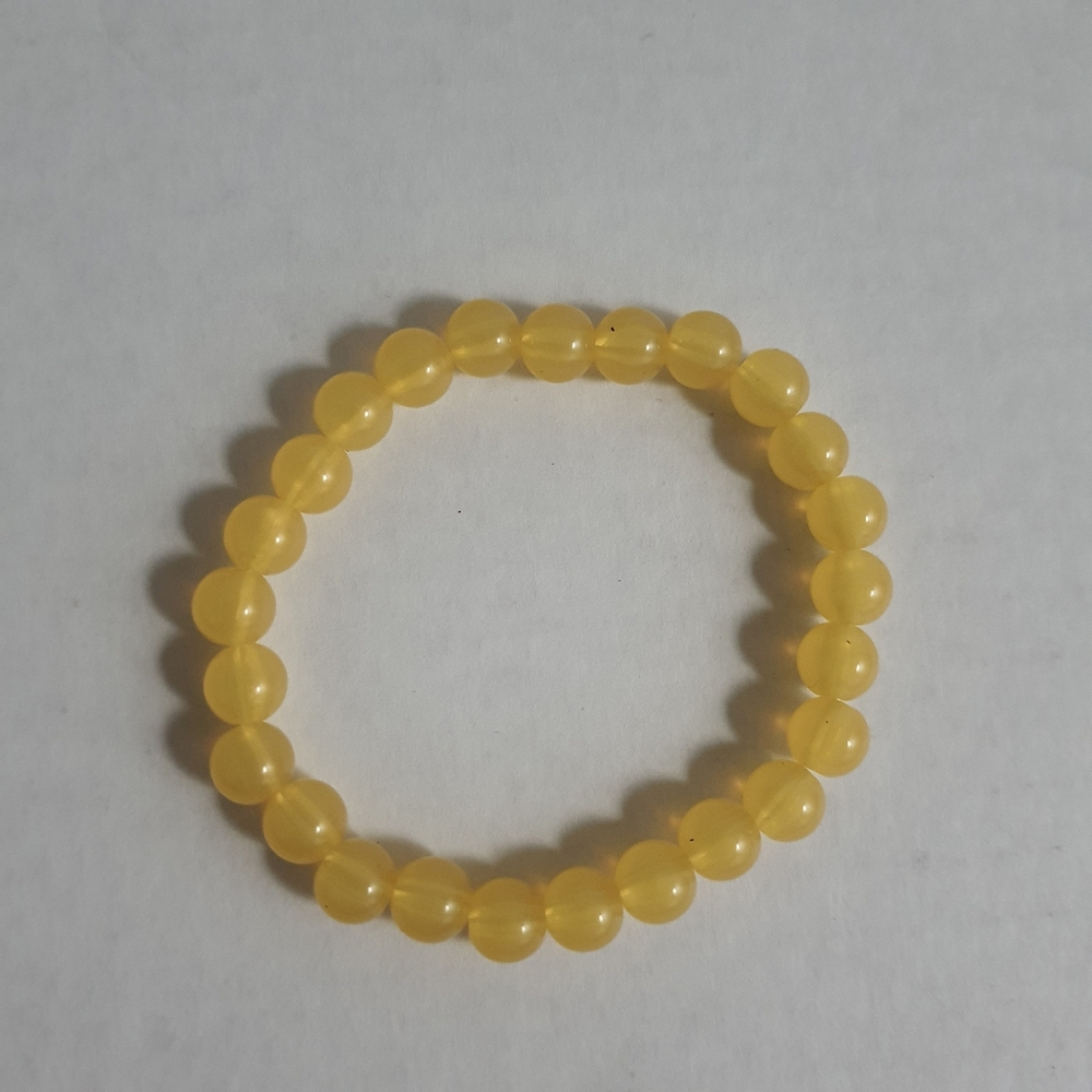 Yellow Acrylic Beaded Bracelet